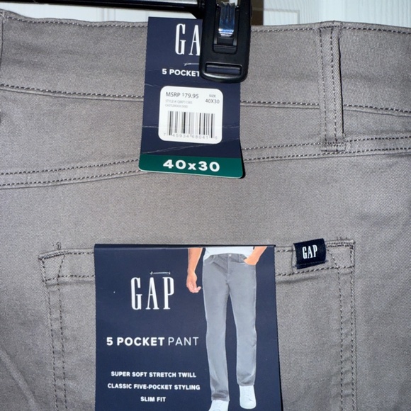 NEW MENS GAP 5 POCKET SLIM FIT PANTS - Picture 3 of 3